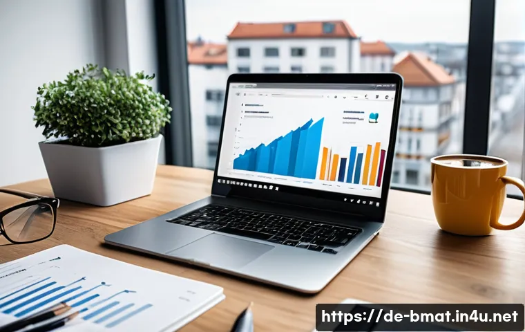 건축자재 마케팅 온라인 강의 추천 - A professional digital marketing workspace focused on the construction materials industry in Germany...